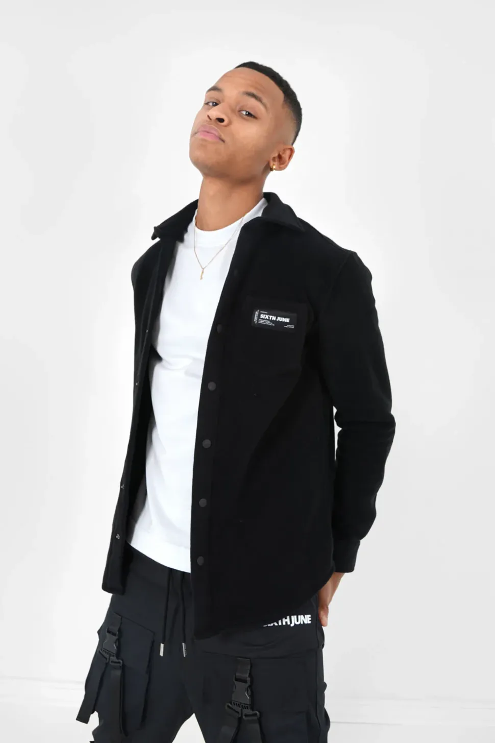 Chemise Polaire Poche Noir