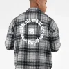 Chemise Polaire Tartan Gris Fonce