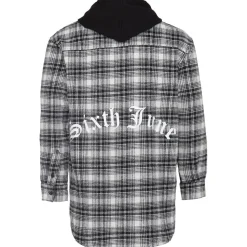 Chemise Tartan Capuche Noir