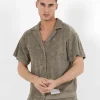 Chemise Towel Monogramme Vert Kaki