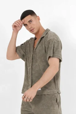 Chemise Towel Monogramme Vert Kaki