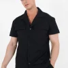 Chemise Utilitaire Manches Courtes Noir