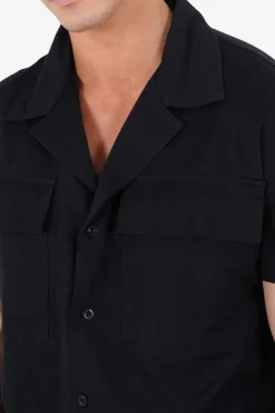 Chemise Utilitaire Manches Courtes Noir