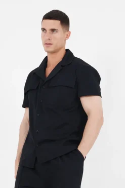 Chemise Utilitaire Manches Courtes Noir