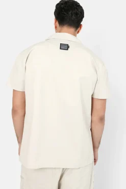 Chemise Utilitaire Manches Courtes Beige