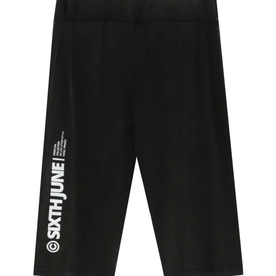 Cycliste Mi-Long Logo Noir