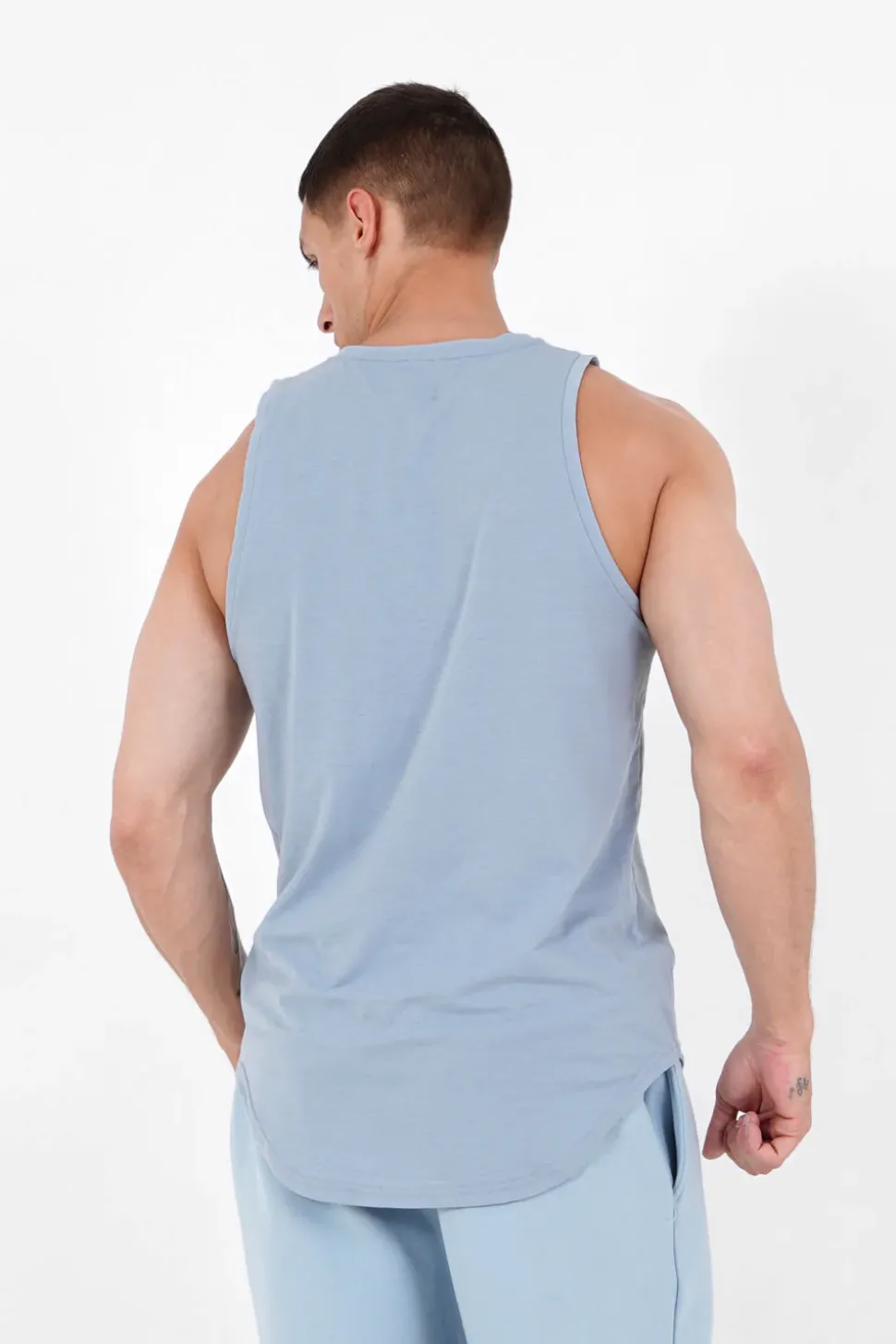 Debardeur Logo Incurve Bleu Clair