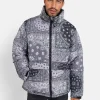 Doudoune Bandana Patchwork Gris