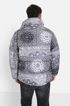 Doudoune Bandana Patchwork Gris