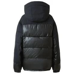 Doudoune Bi Matiere Logo Noir