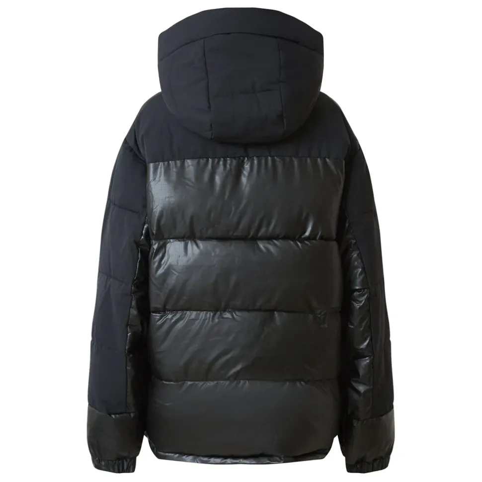 Doudoune Bi Matiere Logo Noir