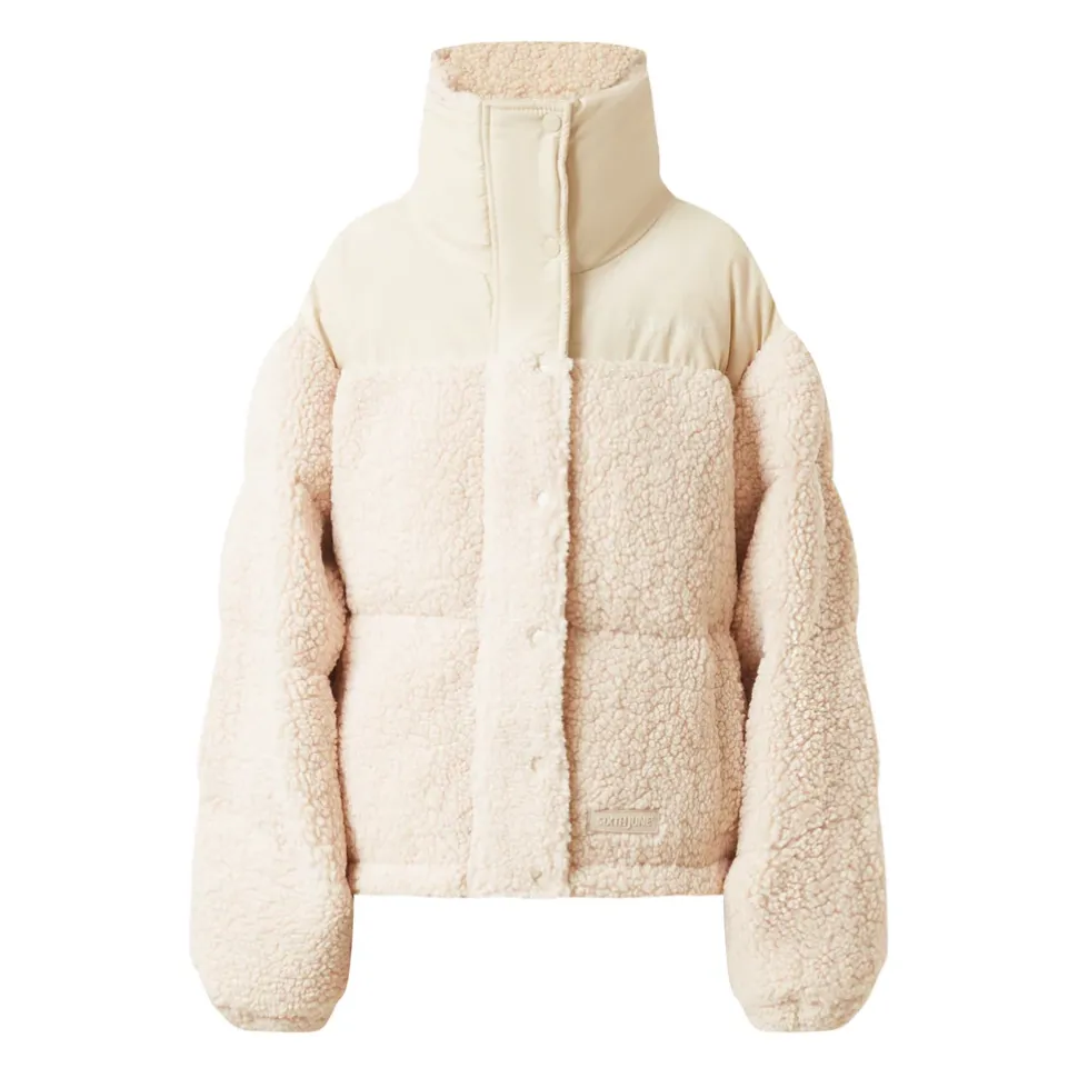 Doudoune Bi Matiere Sherpa Beige