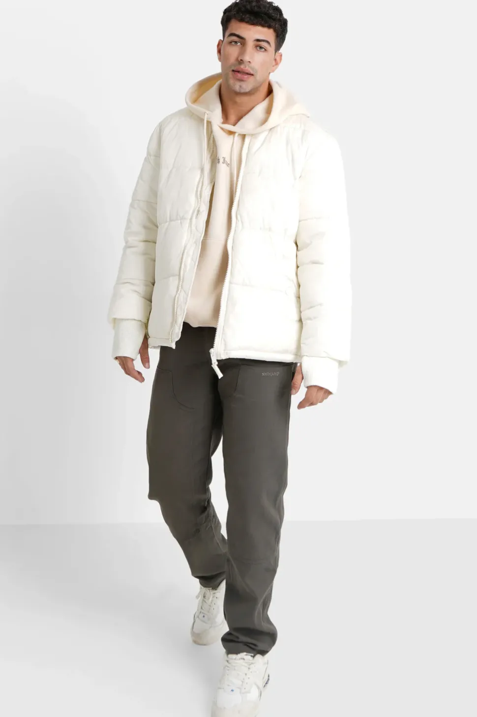 Doudoune Col Cotele Blanc