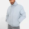 Doudoune Courte Cordons Gris Clair