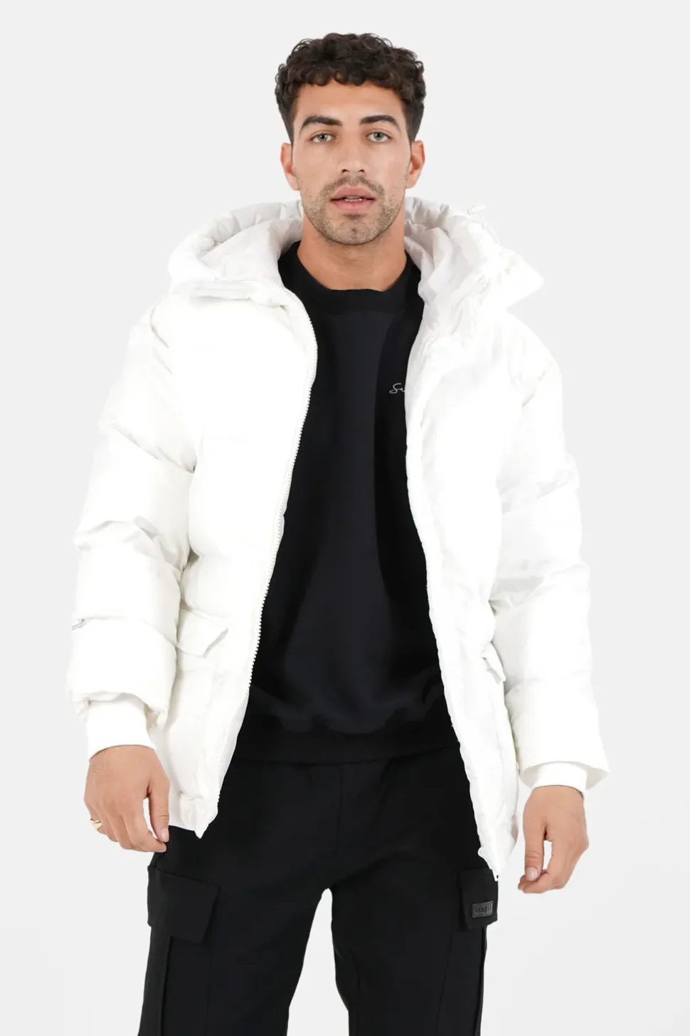 Doudoune Courte Details Blanc