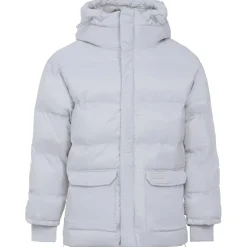 Doudoune Courte Details Gris Clair