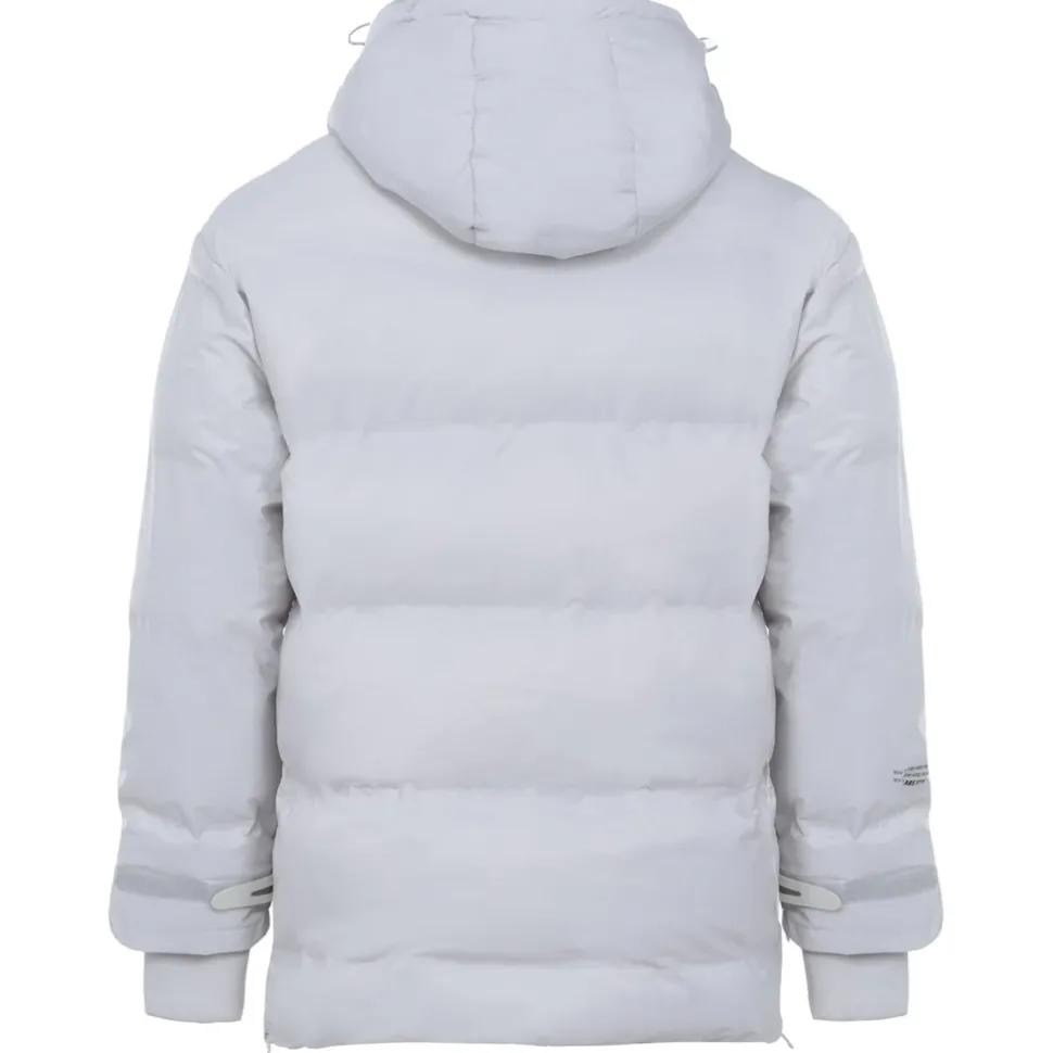 Doudoune Courte Details Gris Clair
