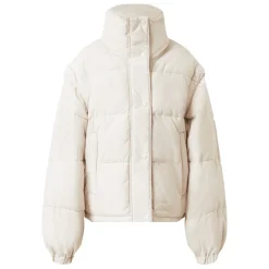 Doudoune Courte Manches Amovibles Beige