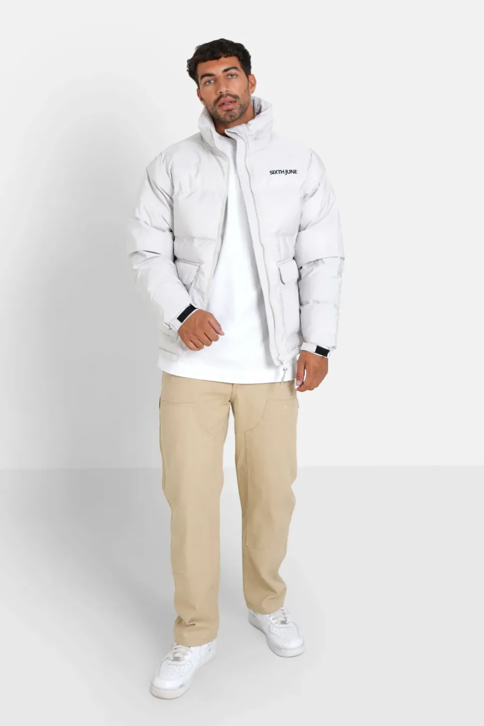 Doudoune Courte Matelassee Blanc