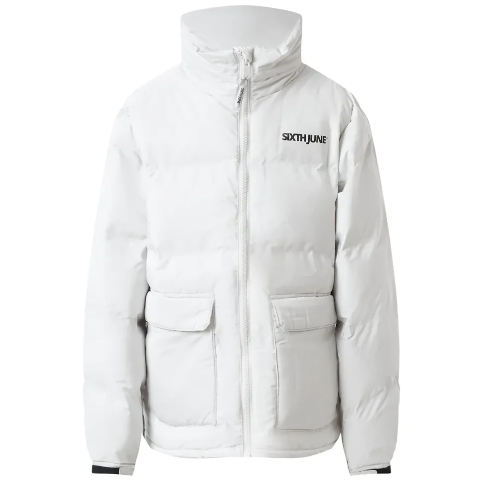 Doudoune Courte Matelassee Blanc