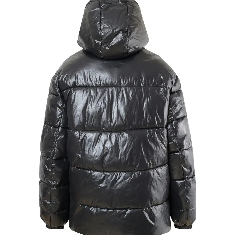 Doudoune Courte Matelassee Zip Noir
