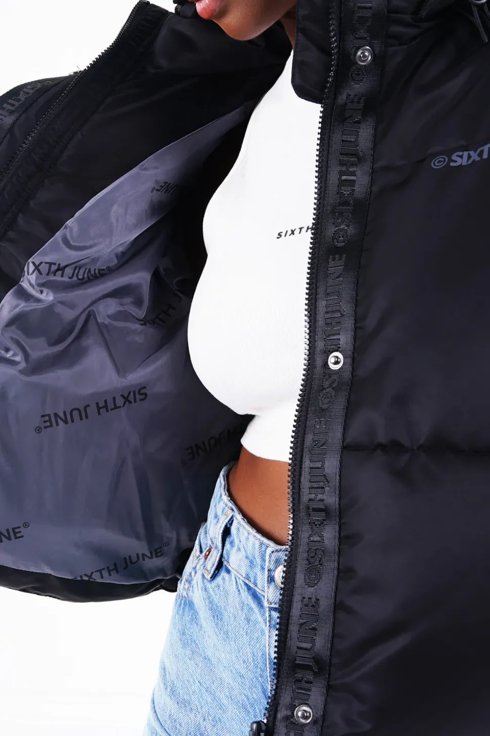 Doudoune Courte Nylon Epais Noir