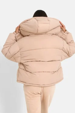 Doudoune Courte Oversize Beige