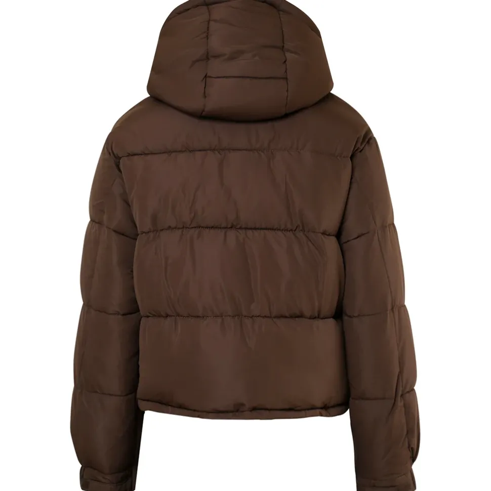Doudoune Courte Oversize Marron