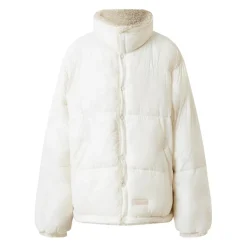 Doudoune Courte Reversible Sherpa Beige Clair
