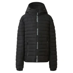 Doudoune Courte Zip Imprime Noir