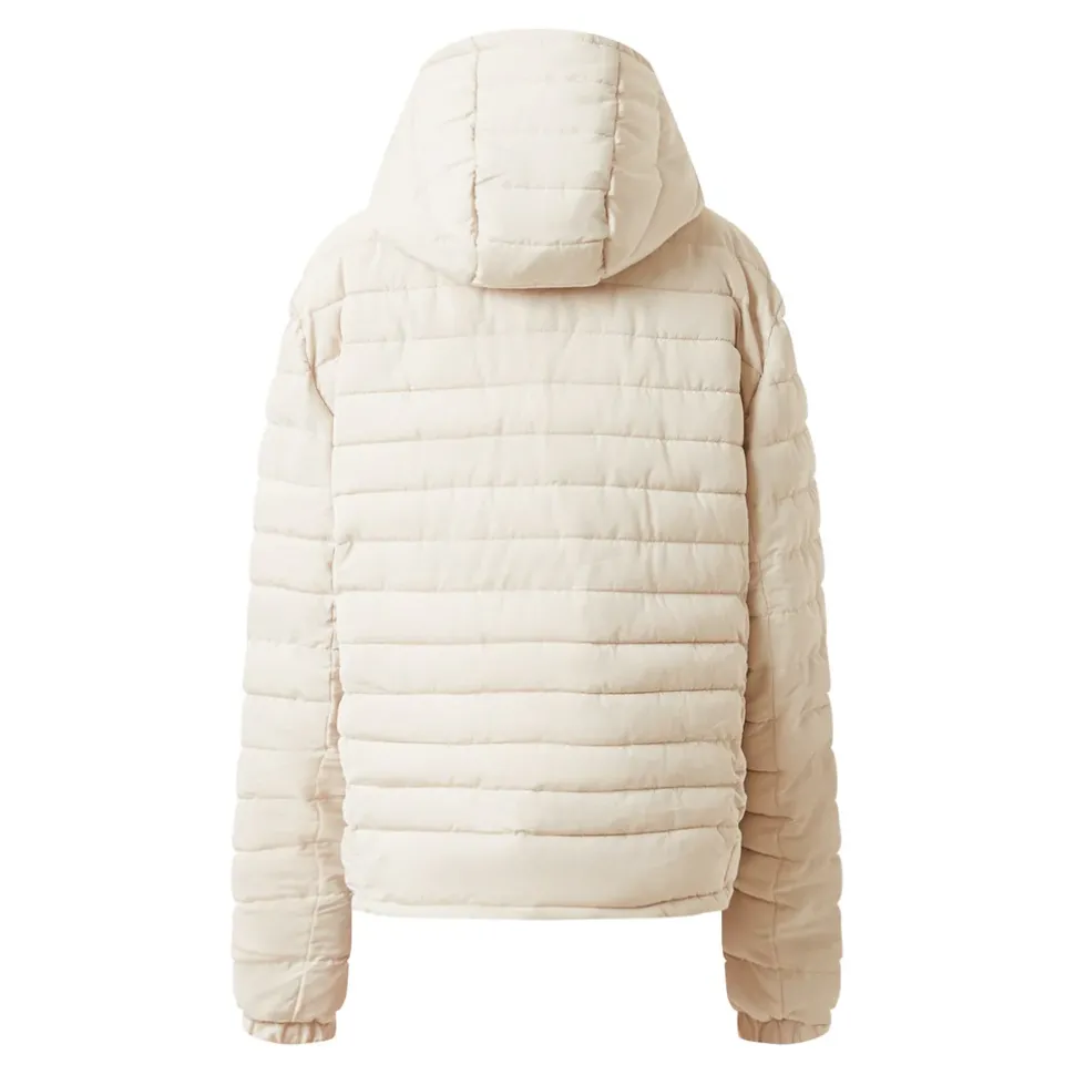 Doudoune Courte Zip Imprime Beige