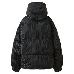 Doudoune Effet Brillant Noir