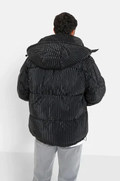 Doudoune Effet Brillant Noir