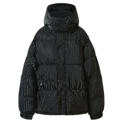 Doudoune Effet Brillant Noir
