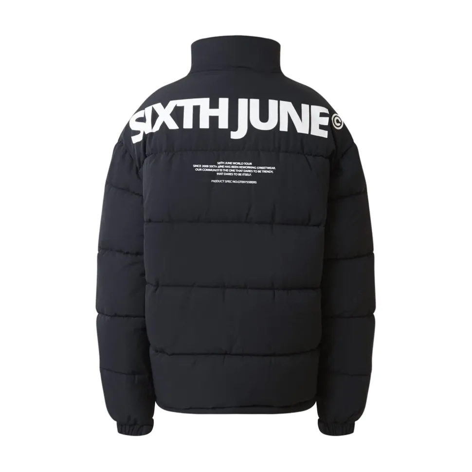 Doudoune Grand Logo Imprime Noir