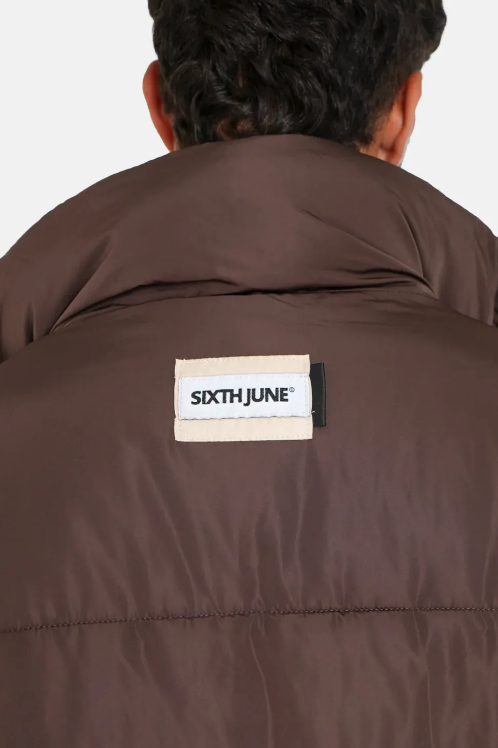 Doudoune Longue Oversize Marron