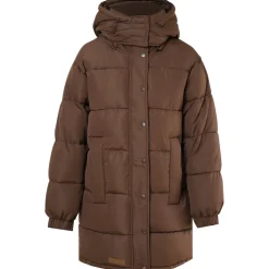 Doudoune Longue Oversize Marron