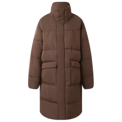 Doudoune Longue Oversize Marron