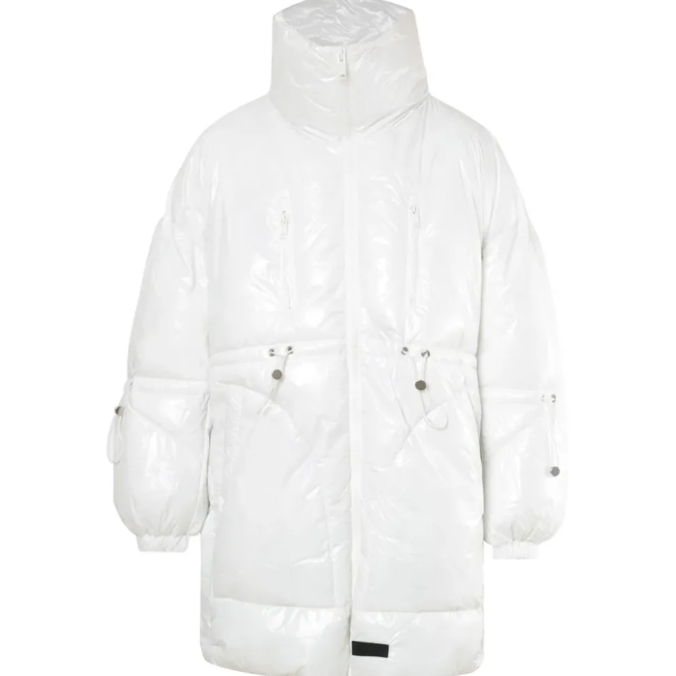 Doudoune Longue Vinyle Blanc