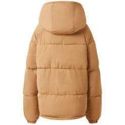 Doudoune Matelassee Courte Marron