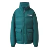 Doudoune Matelassee Logo Vert Fonce