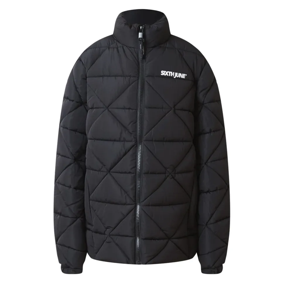 Doudoune Matelassee Triangle Noir