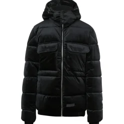 Doudoune Matelassee Velours Noir