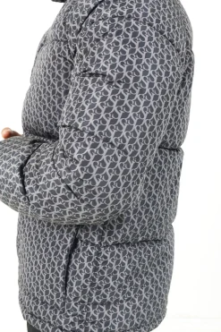Doudoune Monogramme Matelassee Gris Fonce
