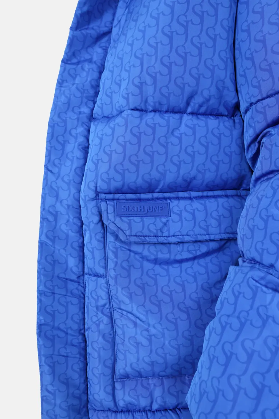Doudoune Monogramme Matelassee Bleu