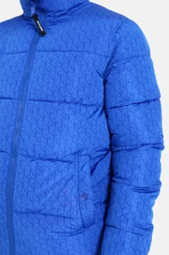Doudoune Monogramme Matelassee Bleu