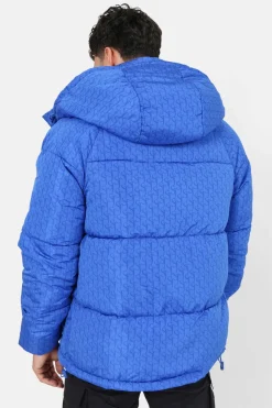 Doudoune Monogramme Matelassee Bleu