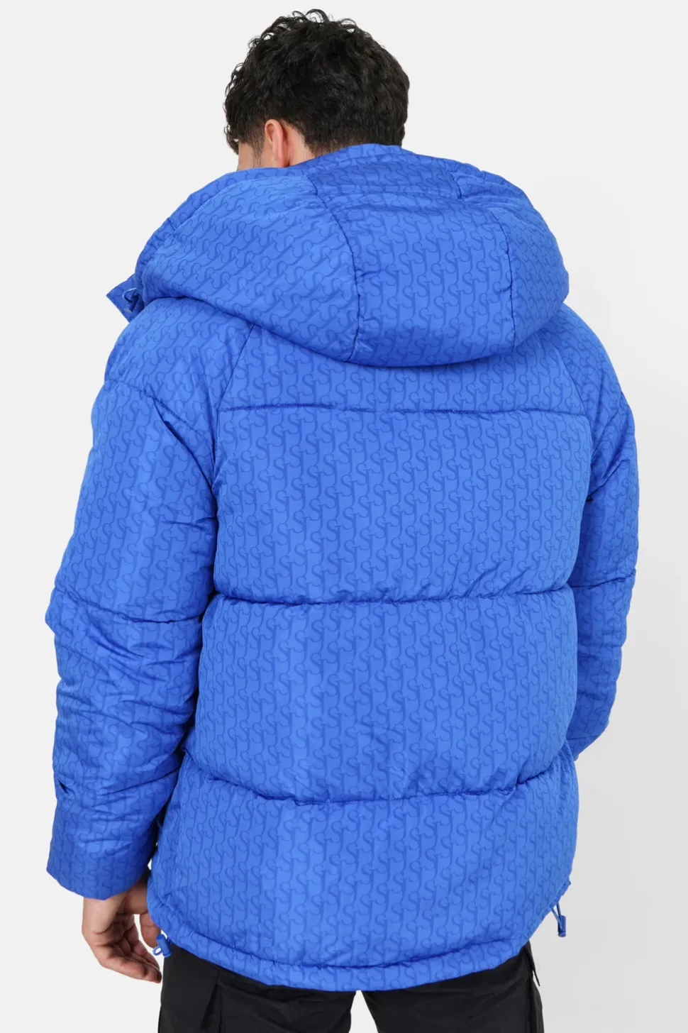 Doudoune Monogramme Matelassee Bleu