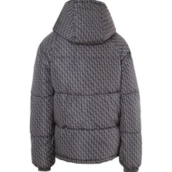 Doudoune Monogramme Matelassee Gris Fonce
