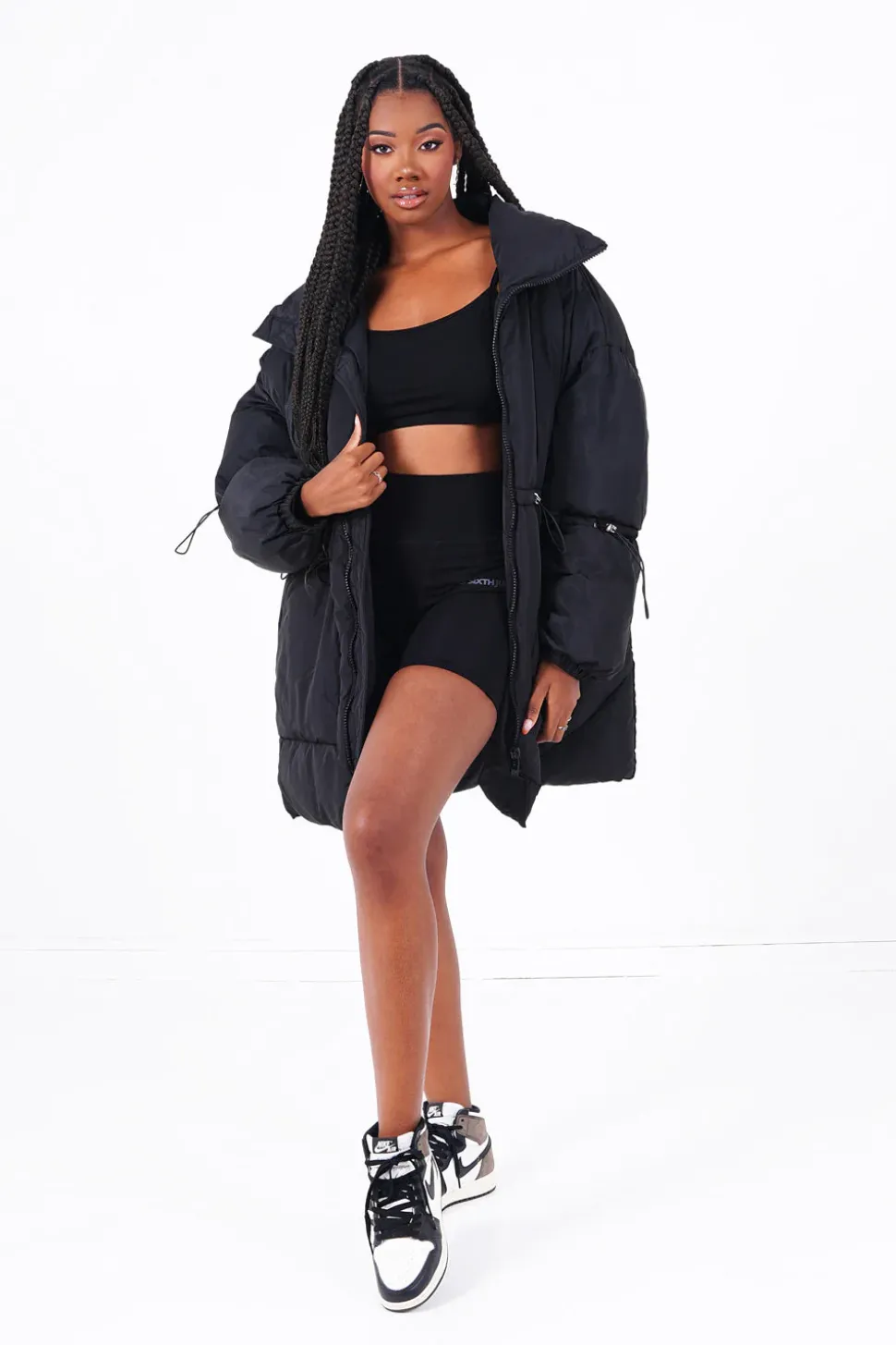 Doudoune Oversize Matelasse Noir